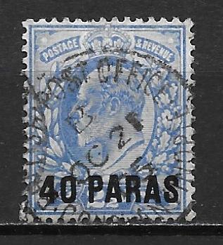 Great Britain Offices in Turkish Empire 8 40pa on 2 1/2d single Used