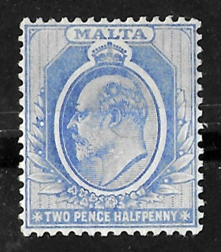 Malta # 36 Edward VII    2½ d.   1911      (1)   Mint NH