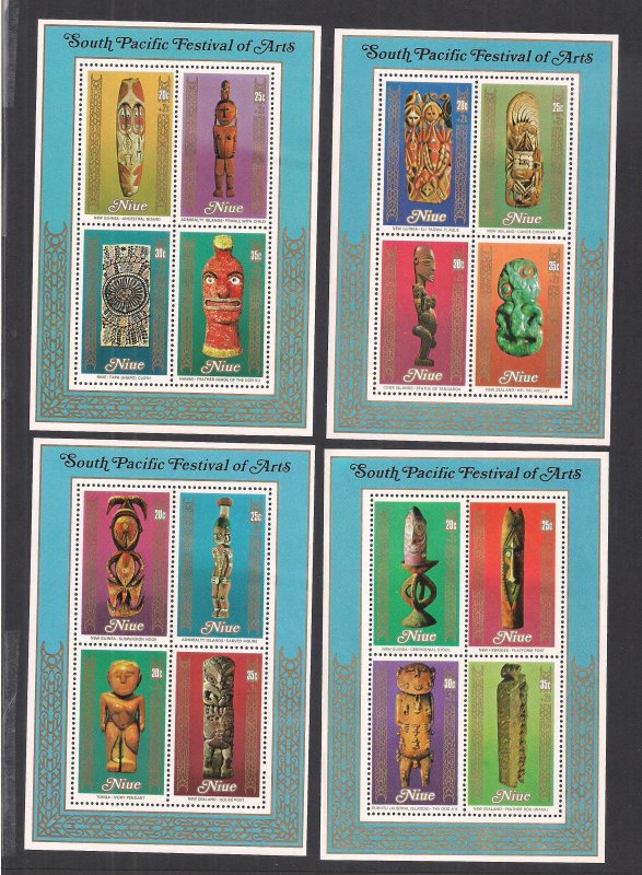 NIUE SC# 265-68 + 268e-h  FVF/MOG  1980