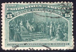 US Stamp #238 USED SCV $72.50