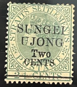 Malaya - Sungei Ujong 1891 SC 28 Mint small Thin Sv 1100