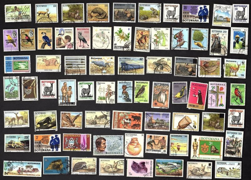 100 All Different  BOTSWANA  STAMPS