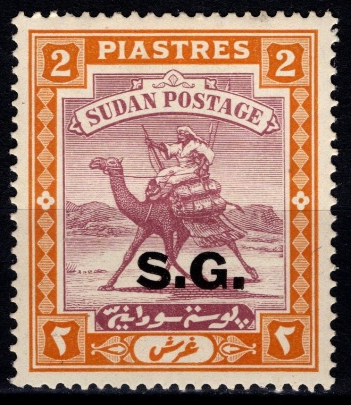 Sudan 1936 Arab Postman 2p Optd. ’S.G.’ Official [Unused]