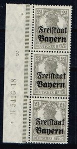Bavaria 1919,Sc.#176 MNH with H5416-18 and plate number 3