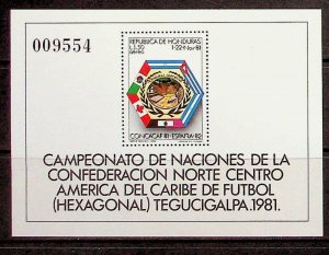 HONDURAS Sc C707 NH SOUVENIR SHEET OF 1981 - SOCCER