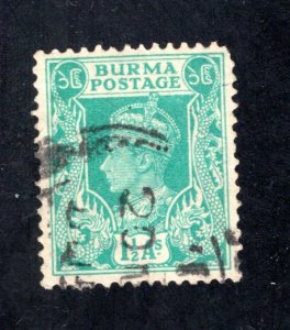 Burma, Scott 23   VF,  Used,    CV $3.75  ....1050019