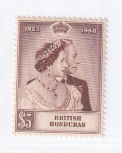 BRITISH HONDURAS # 165 VF-MLH KGV1 1948 SILVER WEDDING