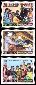 Jordan 1973 Scott #739-741 Mint Never Hinged