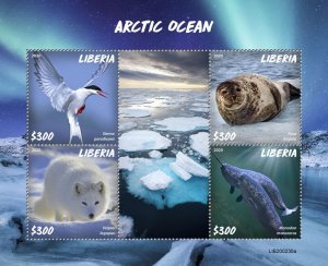 LIBERIA - 2020 - Arctic Ocean - Perf 4v Sheet - Mint Never Hinged