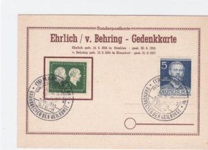 Germany Marburg 1954 Ehrich and Behring  stamps card R21173
