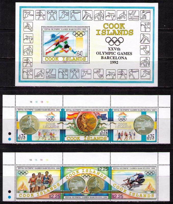 COOK ISLANDS Sc# 1108 - 1110 MNH FVF Set2 x 3Strip + SS 