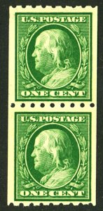 U.S. #390 MINT PAIR OG LH