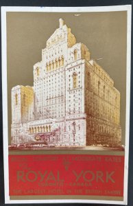 1952 Toronto Canada Picture Postcard Cover To New York Usa Royal York Hotel