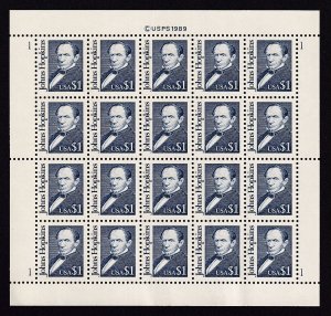 1990 Johns Hopkins $1 Sc 2194b MNH sheet of 20 plate number 1