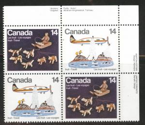 CANADA Scott 772a MNH**  corner margin block 2 pairs