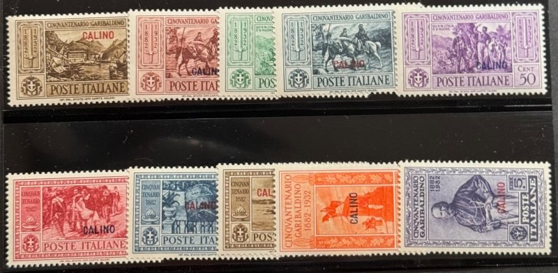 DP Stamps Italy Aegean islands Calino SC-17-26 MNH Set Garibaldi Issuer