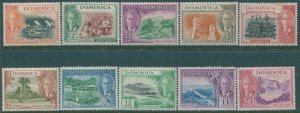 Dominica 1951 SG121-130 KGVI scenes (10) MLH (amd)