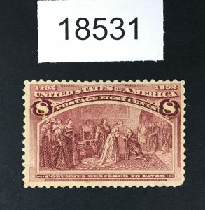 MOMEN: US STAMPS # 236 MINT OG H LOT #18531