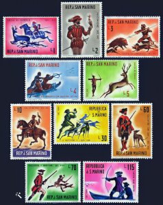 San Marino 1961 Sc#477/486 HUNTING SCENES Set (10) MNH