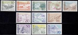 Liechtenstein - 1972-73 - Scott #514/526 - MNH - Landscapes