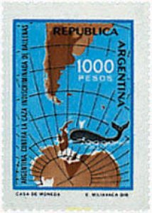 29431 MNH ARGENTINA 1981 CONTRA LA CAZA INDISCRIMINADA DE LAS BALLENAS