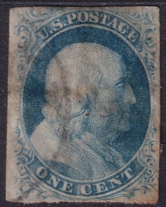 #9 Used, F-VF, Small thin (CV $100 - ID34504) - Joseph Luft