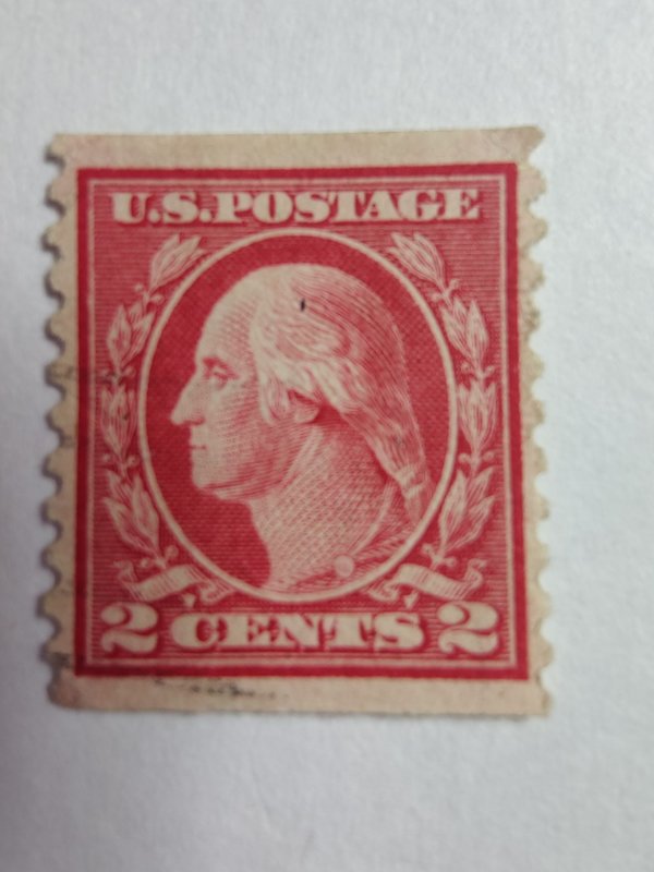 SCOTT #491 USED COIL TWO CENT WASHINGTON BEAUTIFUL STAMP