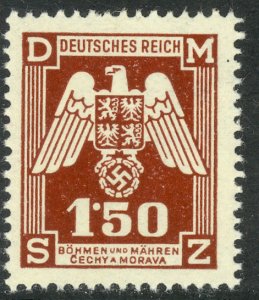 BOHEMIA AND MORAVIA 1943 1.50k OFFICIAL Sc O20 MH