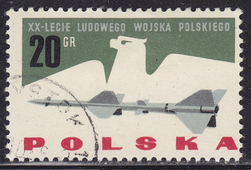 Poland 1166 Eagle and Ground-to-Air Missile 1963