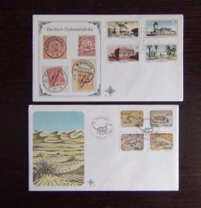 South West Africa 1975 1979 FDC x 10 Animals Birds Houses Desert Painter Fauna