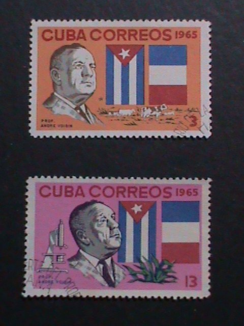 ​CUBA-1965-SC#1055-6 VERY OLD CUBA STAMPS- ANDRE VOISIN-NATURALIST USED-VF-