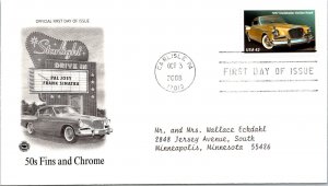 FDC 2008 SC #4353-4357 Studebaker Golden Hawk - Carlisle PA - Single - J2062