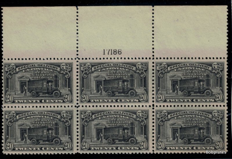 BOBPLATES #E14 Special Delivery Top Plate Block 17186 F-VF NH SCV=$67.50