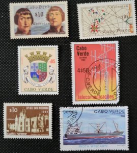 Cape Verde, 1952-81, short sets, #277-78,293,308,427,432, SCV$2.65