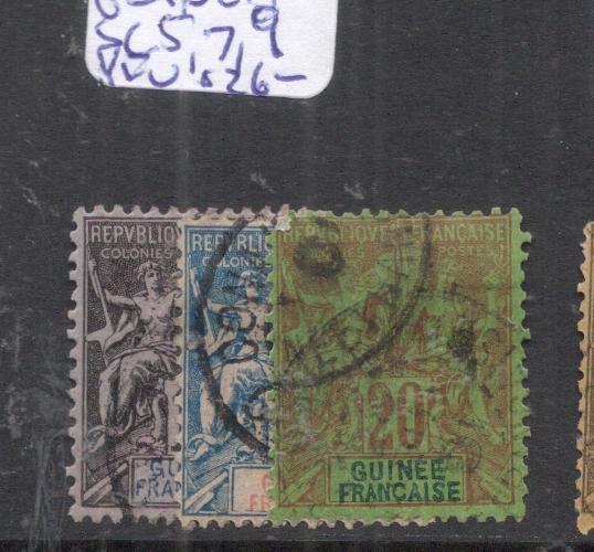 French Guinea SC 5, 7, 9 VFU (3dlf)