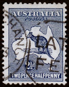 Australia Scott 4, Dark Blue (1913) Used F-VF, CV $25.00 M