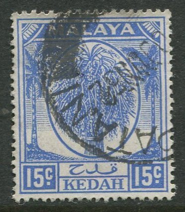 STAMP STATION PERTH Kedah #71 Sheaf of Rice Used Wmk 4 -1950-55