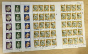 FULL SHEETS Tuvalu 1994 SC 671-4 - Seashells - 4 Sheets of 40 - MNH