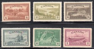 Canada #268 to 273 VF MINT OG NH C$127.50