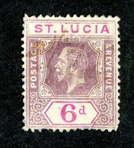 1912 St Lucia Sc.# 69 used cv $21 ( 9657 BCXX )