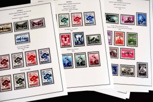 COLOR PRINTED OCCUPIED SERBIA +  YUGOSLAVIA 1941-1945 STAMP ALBUM PAGES (23 pgs)