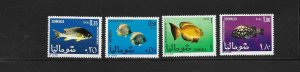 FISH- SOMALIA #316-319  MNH