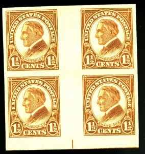 U.S. #631 MINT BLOCK OF 4 OG HR