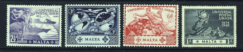 MALTA KG VI 1949 U.P.U. 75th. Anniversary Set SG 251 to SG 254 MINT