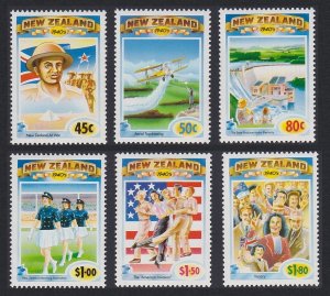 New Zealand Soldiers Majorettes Country in the 1940s 6v 1993 MNH