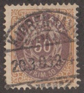 Denmark Scott #51b Stamp - Used Single