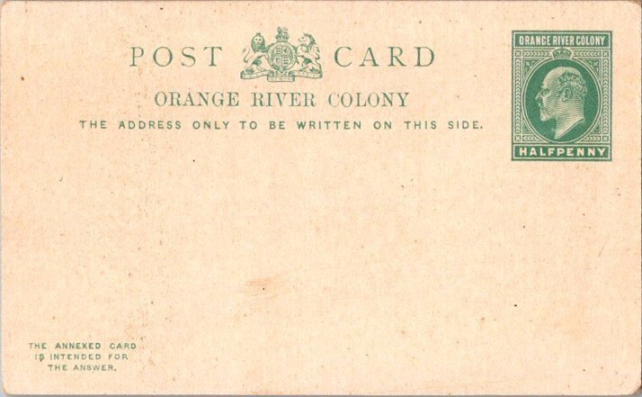 Orange River Colony Higgins & Gage 35 Unused.