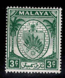 MALAYA Negri Sembilan Scott 40 MH*d coat of arms stamp, Palm Trees