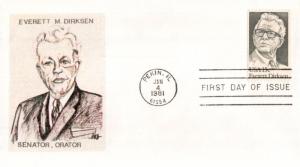 #1874 Everett Dirksen Bittings FDC