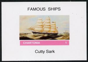 Chartonia (Fantasy) Famous Ships - Cutty Sark imperf delu...